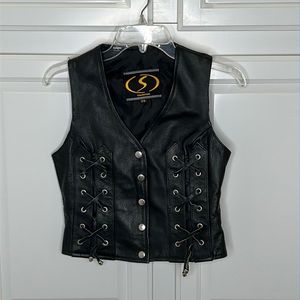 S Collection leather vest